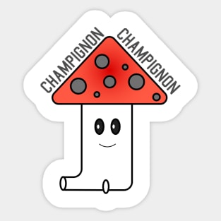 KING MUSHROOM DESIGN Sticker